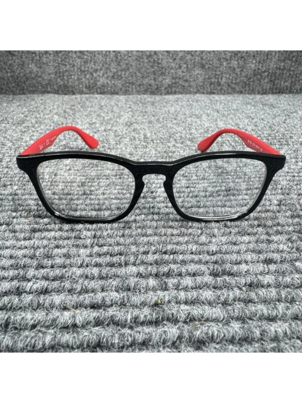 Ray-Ban Jr Kids Eyeglasses FRAMES ONLY Black Red RB 1553 3725 46-16-130 Full Rim